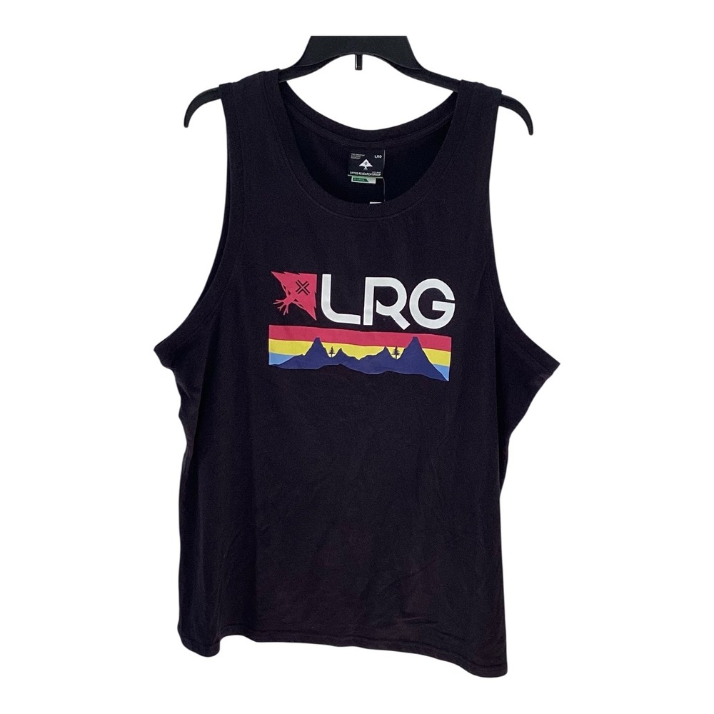 LRG Lifted Research Group Mens Black Mountain Graphic Tank Top 2XL NWT